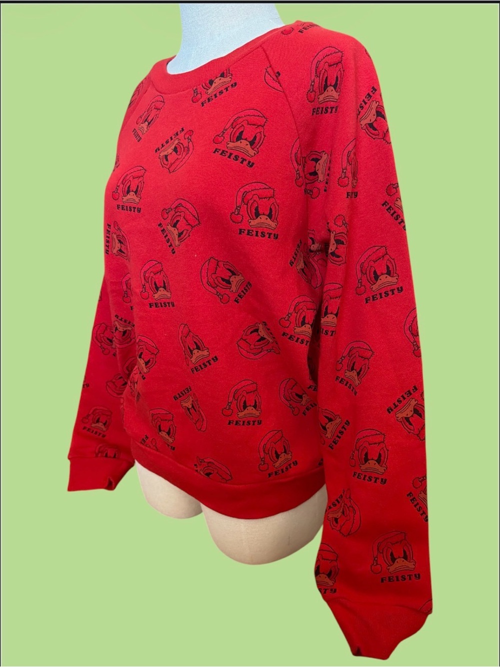 American Eagle Outfitters Red Disney Crewneck Sweatshirt